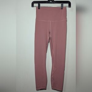 Lululemon Wunder Train High-Rise Crop Leggings 23" Inseam Pink Women's Size 4
